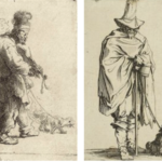 Fig. 5 Il violinista cieco, 1631, Rembrandt Van Run, National Gallery of Art, Washington, DC. Fig. 6 Il cieco e il suo cane, 1622, Jacques Callot, Collection de la Bibliothèque National de France, Parigi.